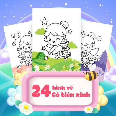 Sách - Tô Màu Diệu Kỳ - Cô Tiên Xinh (Hơn 40 Stickers) - Megabook