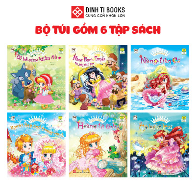 Sách - Bộ túi: Truyện kể cho bé trước giờ đi ngủ - Ngày xửa ngày xưa (6 tập) Đinh Tị Books