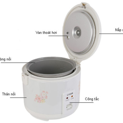 Nồi Cơm Điện Nắp Gài Tiger JNP-1000 - 1L (Trắng) - Hàng chính hãng