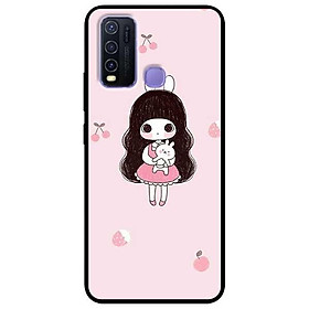 Ốp lưng dành cho Vivo Y30 - Y30i - Y50 mẫu Bé Gái Ôm Thỏ
