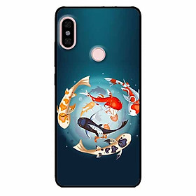 Ốp lưng in cho Xiaomi Redmi Note 6 Pro Mẫu Koi Vây Quanh