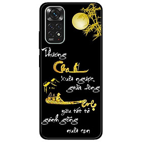 Ốp lưng dành cho Xiaomi Redmi Note 11 4G mẫu Thư Pháp Cha Mẹ Trăng Vàng