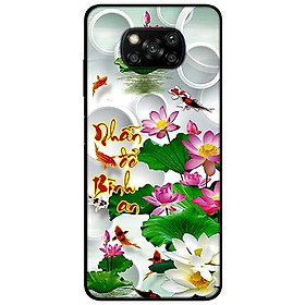 Ốp lưng dành cho Xiaomi Poco X3 mẫu Thư Pháp Nhẫn Sen