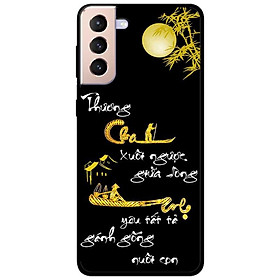 Ốp lưng dành cho Samsung Galaxy S22 - S22 Plus - S22 Ultra - mẫu Thư Pháp Cha Mẹ Trăng Vàng
