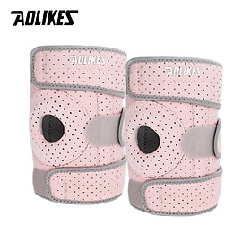 Bộ 2 bó bảo vệ đầu gối AOLIKES A-7912B Four spring sport knee support