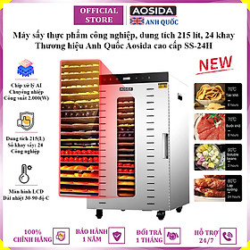 Máy sấy thực phẩm công nghiệp thương hiệu cao cấp AOSIDA SS-24H 24 khay - Dung tích 215L - Hàng nhập khẩu