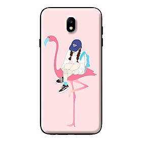 Ốp in cho Samsung Galaxy J3 Pro Hạc Hồng Và Cô Gái - Hàng chính hãng