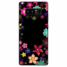 Ốp lưng dành cho Samsung Note 8 mẫu Hoa Đủ Sắc Nền Đen