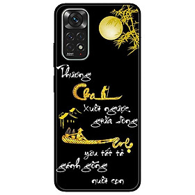 Ốp lưng dành cho Xiaomi Redmi Note 11 4G - Thư Pháp Cha Mẹ Vàng