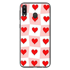 Ốp in cho Samsung Galaxy A30 Trái TIm Ô Vuông - Hàng chính hãng