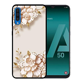 Ốp lưng in cho Samsung Galaxy A7 2018 mẫu Tranh Hoa Nền Trắng - Hàng chính hãng