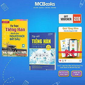 Sách - Tự Học Tiếng Hàn Dành Cho Người Mới Bắt Đầu + Tập Viết Tiếng Hàn - MCBooks