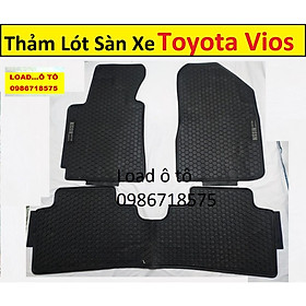 Thảm Lót Sàn Cao Su Đúc Xe Toyota Vios 2022-2019 Mẫu Tổ Ong Cao Cấp, Không Mùi