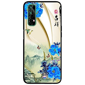 Ốp lưng dành cho Realme 7 mẫu Hoa Xanh và Bướm