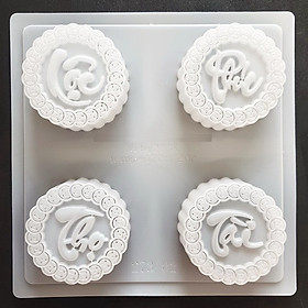 Khuôn ép xôi, làm bánh, rau câu, khuôn trung thu Phúc Lộc Thọ Tài – Loại 10 cm - Mã số 1006
