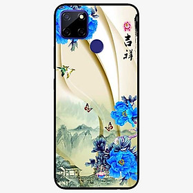 Ốp lưng dành cho Realme C12 mẫu Hoa Xanh và Bướm