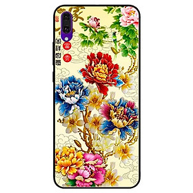 Ốp lưng dành cho Huawei Y7 Pro (2019) mẫu Mẫu Đơn Vàng Xanh