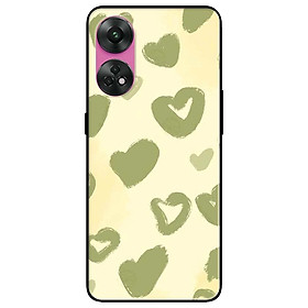 Ốp lưng dành cho Oppo Reno 8T 4G - Reno 8T 5G - Reno 10 5G - Reno 10 Pro 5G - Tim Nền Xanh - Hàng Chính Hãng