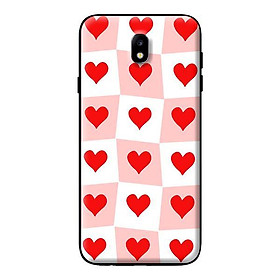 Ốp in cho Samsung Galaxy J2 Core  Trái TIm Ô Vuông - Hàng chính hãng
