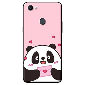 Ốp in cho Oppo F7 Panda Nền Hồng - Hàng chính hãng