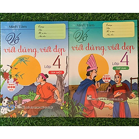 Combo Vở viết đúng, viết đẹp lớp 4 (tập 1 + 2) - dùng chung cho các bộ sgk hiện hành (HA-MK)