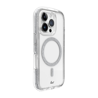 Ốp Lưng LAUT Aero Sparkle Cho iPhone 16 Pro/ 16 Pro Max Có Sạc Không Dây Thiết Kế Trong Suốt Như Pha Lê Hàng Chính Hãng
