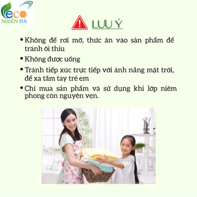Nước giặt xả ECOCARE PREMIUM 4L tinh dầu nhài, nước giặt hữu cơ an toàn cho bé và mẹ bầu
