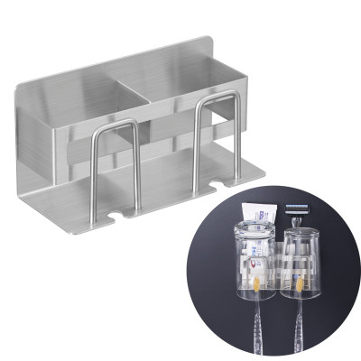 Kệ đựng bàn chải đánh răng 2 ngăn inox 304 Hobby home decor CD3M