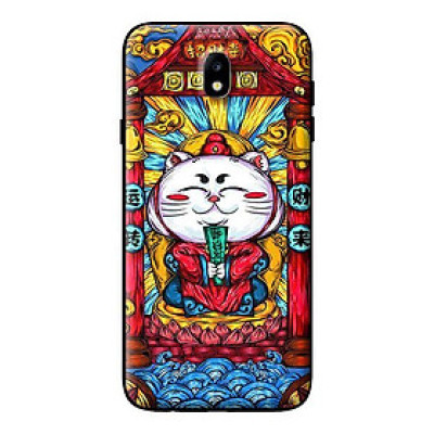 Ốp in cho Samsung Galaxy J3 Pro Mèo May Mắn Trắng - Hàng chính hãng