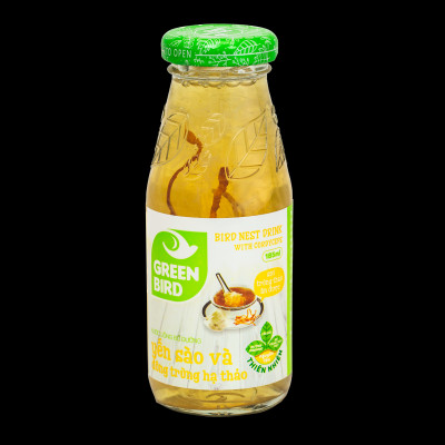Lốc Green Bird - Nước Uống Bổ Dưỡng Yến Sào Và Đông Trùng Hạ Thảo - (6chai*185ml)