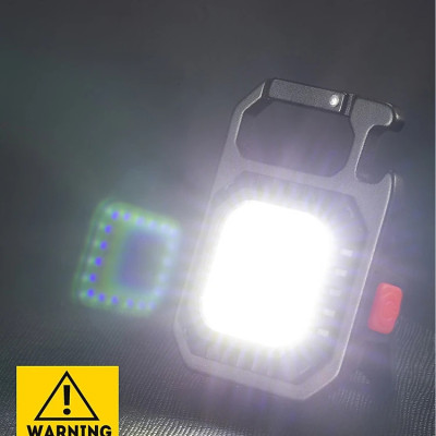 Đèn LED Mini Móc Khóa Siêu Sáng Tiện Dụng PaKaSa, Đèn Pin COB Dã Ngoại Thường Ngày, Sạc TYPE-C Tiện Dụng Dung Lượng PIN 500mAh- HÀNG CHÍNH HÃNG