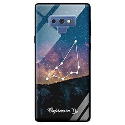 Ốp kính 12 cung Hoàng Đạo cho Samsung Galaxy Note 9 Capricorn - Hàng chính hãng