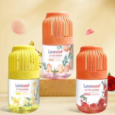 Lọ tỏa hương Loveseed hương thơm tự nhiên dễ chịu khử mùi sáp thơm phòng thế hệ mới 60 ngày - Dung tích 200ml