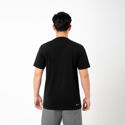 Áo thun cotton ALLPUR với logo in trực tiếp Single Jersey Essentials đen nam tính