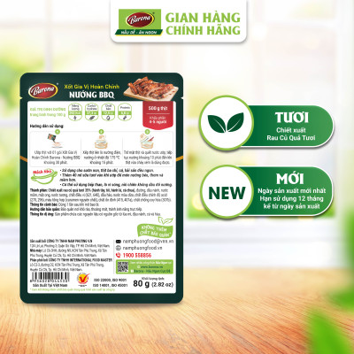 Combo 1 hộp (20 gói) Gia Vị Nướng BBQ Barona 80g ướp ngon chuẩn vị không cần nêm nếm