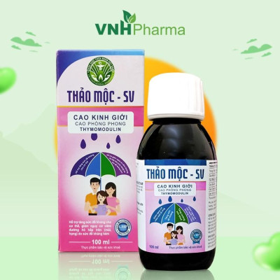 Combo 5 chai Siro Thảo Mộc SV Cao Kinh Giới - Hỗ Trợ Giảm Ho, Tăng Sức Đề Kháng, Giảm Viêm Mũi Dị Ứng, Viêm Đường Hô Hấp 100ml
