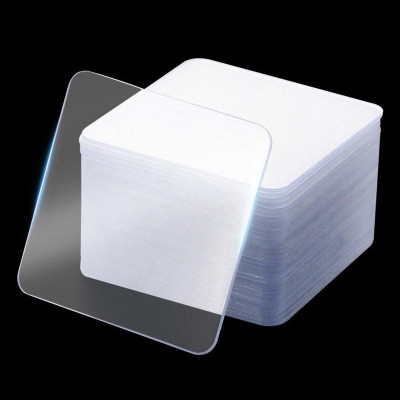 3 Miếng Dán Nano Siêu Dính, Băng Keo 2 Mặt Dán Tường Tiện Lợi, Trong Suốt, Đa Năng, Loại Vuông 6x6cm - TakyHome 6000set3