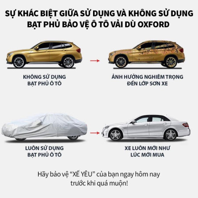 Bạt trùm xe ô tô 4,5 chỗ FORD FIESTA vải dù oxford cao cấp , áo bạt phủ trùm che kín che