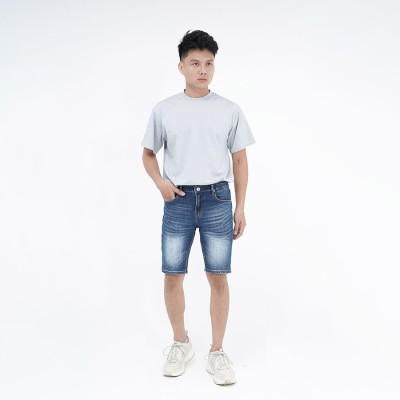 Quần Short Jeans Nam Cao Cấp HUNTER X-RAYS Form Slimfit Thun Màu Xanh S58