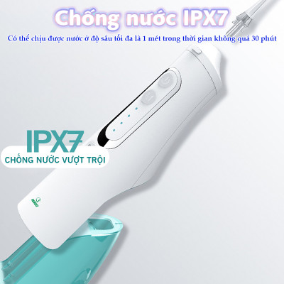 Máy Tăm Nước Cầm Tay Nikio NK-M209 - Dung Tích Lớn 360ml, Hàng Chính Hãng 