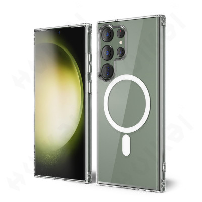 ốp lưng magnetic cho Samsung Galaxy S23 Ultra / S23 Plus / S23 5G hiệu HOTCASE Ultra Crystal Clear - thiết kế trong suốt, chống sốc chống va đập - Phân phối hotphukien