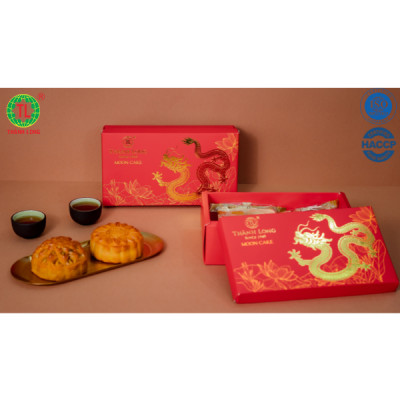 Hộp bánh trung thu 2 bánh 2 trứng 270g - Combo A - Thành Long (540g)