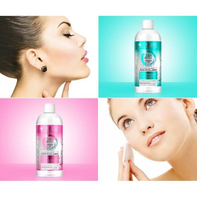 [Mua 1 tặng 1] Nước tẩy trang không cồn da cho da khô và nhạy cảm EVELINE 400ml
