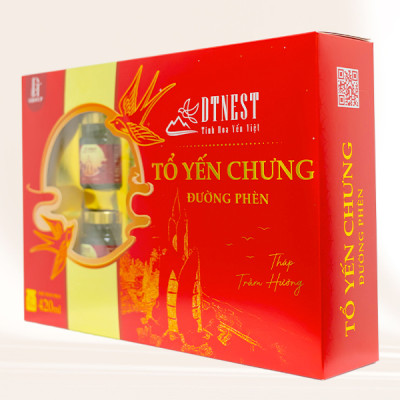 Yến Chưng Đường Phèn DTNEST - Hộp quà 6 Hũ - Bồi Bổ Sức Khỏe