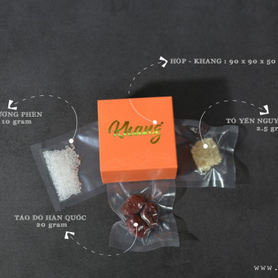 Yến sào Nàng Yến | Set quà cao cấp Hy Vọng  - Khang (bao gồm tổ yến cùng nguyên liệu chọn lọc đi kèm) | Bộ quà tặng chăm sóc sức khỏe sang trọng và tiện lợi