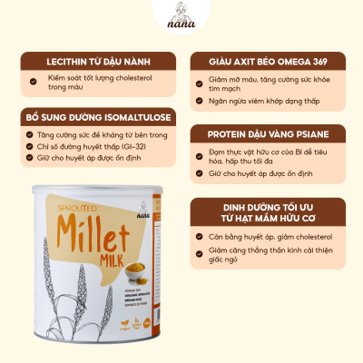 Thùng 12 Hộp Sữa Hạt Từ Gạo Lứt Hữu Cơ Nảy Mầm Millet 700g Vị Gạo Tự Nhiên Nhập Khẩu Malaysia Cho Trẻ Từ 3 Tuổi & Cả Gia Đình