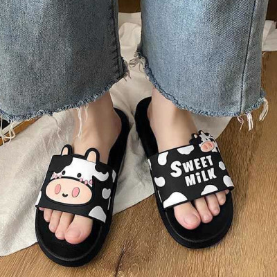 Dép Nữ Quai Ngang, Dép Bò Sữa Sweet Milk Siêu Dễ Thương DP05