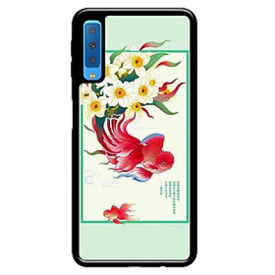Ốp in cho Samsung Galaxy A7 2018 Cá Ba Đuôi Đỏ - Hàng chính hãng