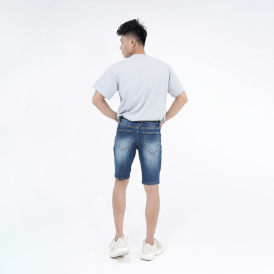 Quần Short Jeans Nam Cao Cấp HUNTER X-RAYS Form Slimfit Thun Màu Xanh S58