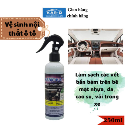 Vệ sinh nội thất ô tô, tẩy vết bẩn trên ghế da ô tô, vệ sinh ghế da ô tô, vệ sinh ghế sofa Nanoka 250ml